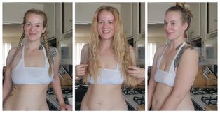Hair Fetish Unbraiding and Adding Oil Mask