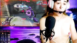Drooling and Buzzed — Overwatch Ranked Gets Naughty with Ball Gag Play cute Transgirl