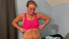 Ann Marie trying on 5 different bras