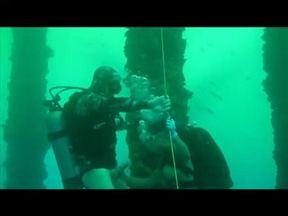 Mickaela and lars do underwater hardcore