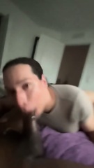 Tranny gobbling on cock
