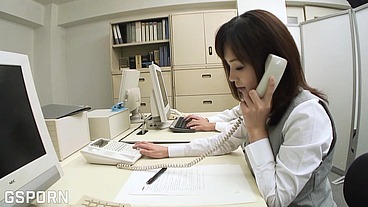 Sexy japanese secretary girl fucking all days in the Tokyo office