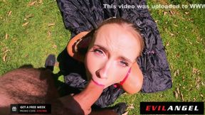 Scarlet Chase And Elic Chase - Big Tit Blonde Ass Fucked Outside In Summer Sun
