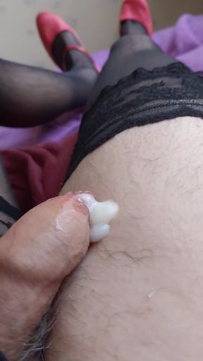 Amazing soft tiny clit sissygasm   Clip 2
