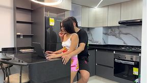 A good fuck while my stepsister searches for clothes in her closet