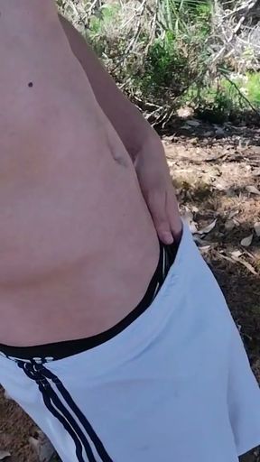 I go out to a gazebo for a walk and masturbate   Clip 1