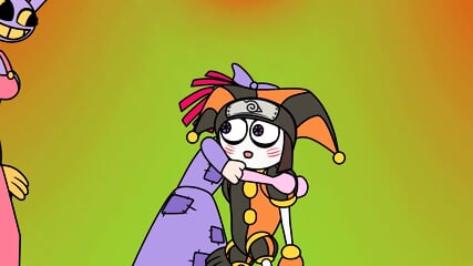 POMNI, but she's a NARUTO! (digital circus animation)