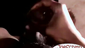 ”Boogie rubs a huge cumload out his black dick after stroking”