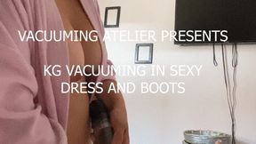 kg teasing and vacuuming dick vertical format and wide angle