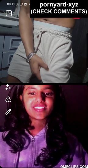Shy teen reacts to webcam homemade footage