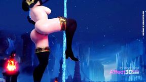 The Hottest Pole Dance Ever 3D Animation by Chikipiko