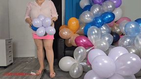 Mila in Scholl - 100 Balloons challenge