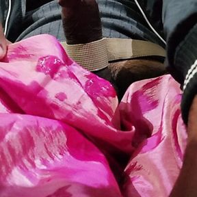 Dickhead rub with pink shaded satin silky salwar of neighbour bhabhi (39)