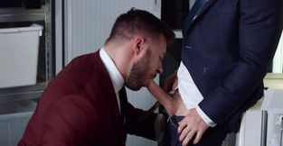 Derek Bolt and Gabriel Cross fucking in the office