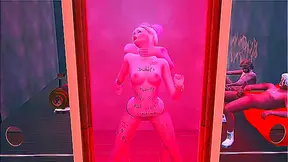 audacious harley quinn became a sex slave of a group of perverted big members who