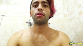 filling a cup with spit and jerking off with it until i cum - camilo brown