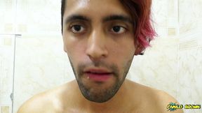 filling a cup with spit and jerking off with it until i cum - camilo brown