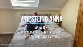 Anna 16 - Nice Nurse 3 Therapy in Lingerie with Scissors and Facesits