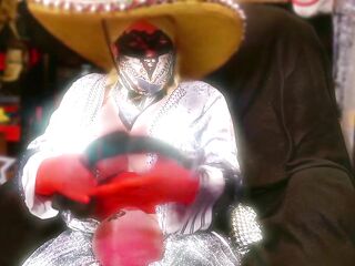 I will peg u hard when your back home ! Large Bazookas Crossdressing Teasing Red Satin Gloves Mexican Hat Huge Titties Ever