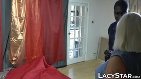 Interracial Threesome Photo Shoot Feat Lacey Starr