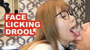 Japanese Amateur Face Licking Drool and Busty Tits