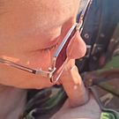 Dirty blowjob under open sky sparks primal release