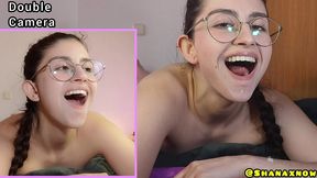 split screen bj fuck doggy cum in mouth