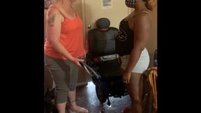 White girl spanks black girls butt part XIX