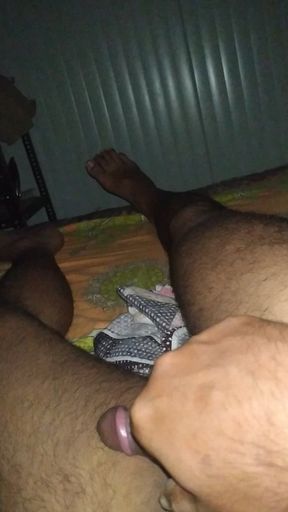 Indian Guy with Hairy Belly Teasing His Cock