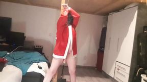 Fucking Machine Fucks Tied Miss Claus