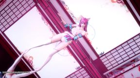 [MMD] IU - LILAC Spirit Blossom Ahri Sexy Striptease League Of Legends Uncensored Hentai