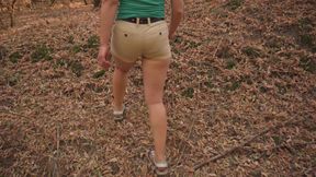 Lara Croft Explores the Forest Till Her Shorts Ripped