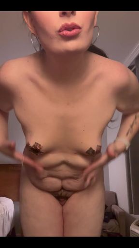 Felt so Good Getting Out of My Outfit That I Wore but Felt Cute with the Pasties on Hehe!