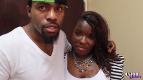 Rome Major Recruits Busty Ebony Girl for a DP Threesome