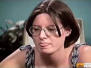 Secretary with glasses gets her twat rammed by a client who comes for schlong reduction