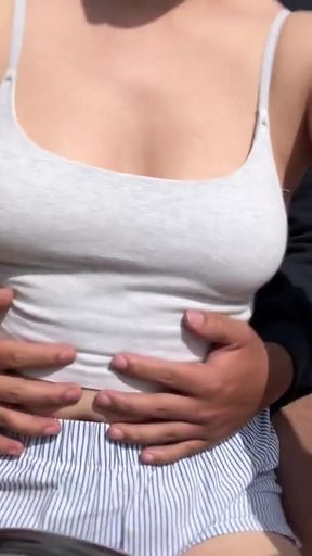 Captivating moment from &quot;DIDI Client Notices I&#039;m Not Wearing A Bra And Puts His Fingers In My Tight Pussy&quot;