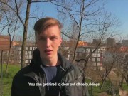 CZECH HUNTER 425 -  Blonde Jock Gets A Mouthful Of Cock On The Stairs Of The Park