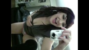 colleen amateur w dreads & stockings strips & fingers pussy