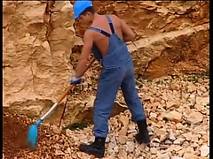 Ripped construction workers show off their hard muscles and cocks