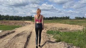 Alina believes that her shoes can be made more sexy only with the help of dirt, she crushes them and destroy