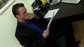 Brunette chick fucked in the secretary office