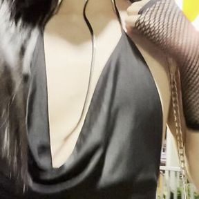 asian sissy night walk in without a bra