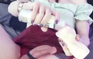 Teasing and playing with my pocket pussy