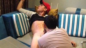Latin Twink's Second Blowjob Today - He Keeps Coming Back!