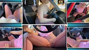 Cranking Sexy Girl in Leggings Shaking Tits in Car 4K - Muscle Girl - Nipples - Tit Tease - Ass Worship - Pedal Pumping - Starter - Broken Car - Retro Car - Girl Starts Car - Foot Fetish - Engine - Naked Girl in Car - Embarrassed Girl - Revving