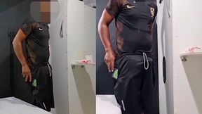 Committed Straight Guy with a Big Uncut Cock and a Hot Body in My Gloryhole. He Loves My Penis Massage!