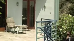 Bold session under moonlight with a freed trap girl