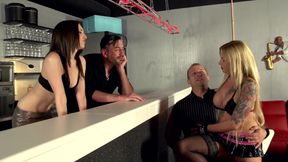 Tattooed Blonde in Stockings Takes Intense Pound