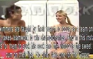 Locker room girls - threesome