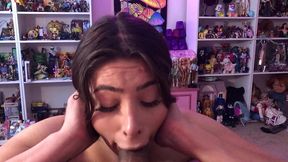 sexy latina trans girl alexa scout flip fucks & cums while taking dick